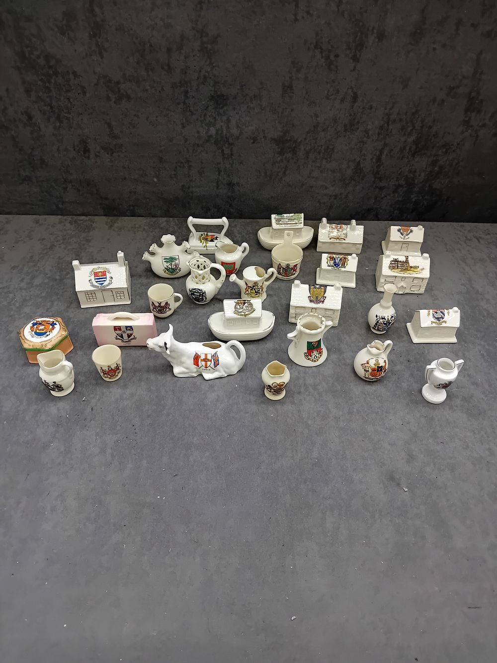 Lot 595: A Collection of British Crested China Souvenir Ware