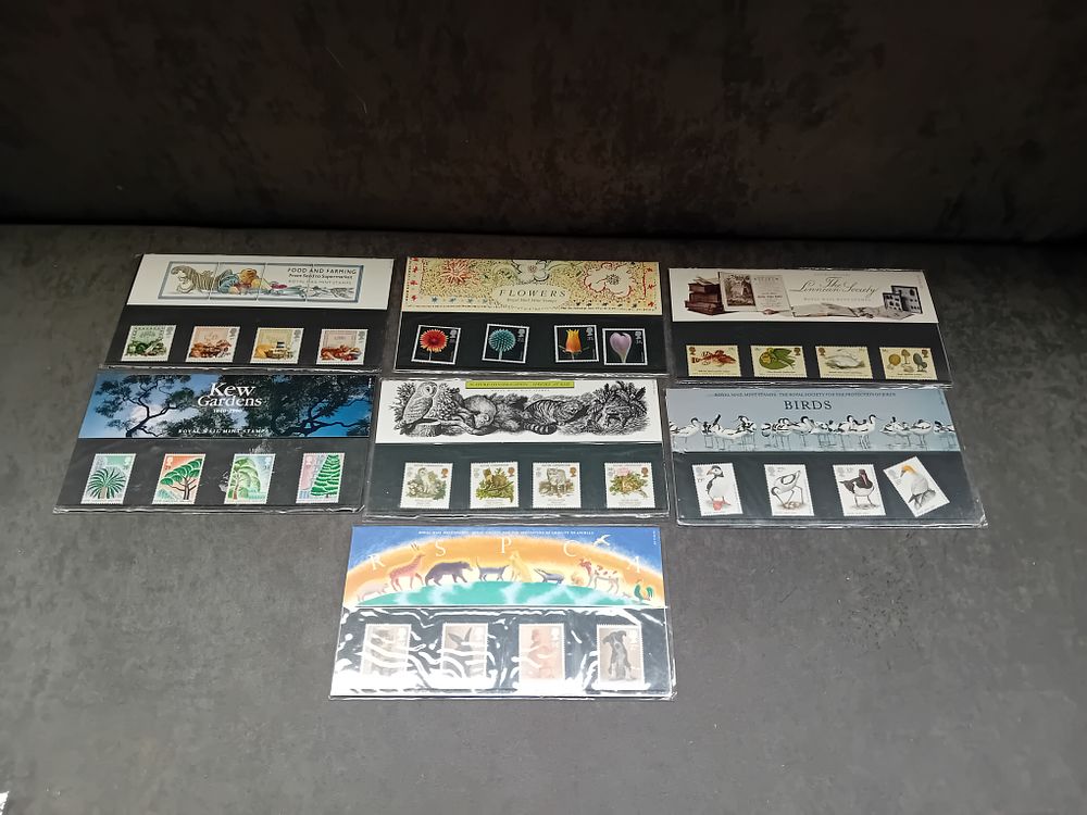 Lot 622: Lot of 7 Nature Themed Stamp Presentation packs...