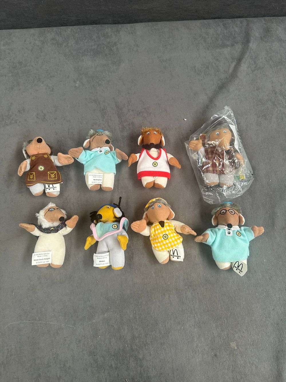 Lot 192: A Collection of Eight McDonald's Happy Meal The Wombles Plush Toys