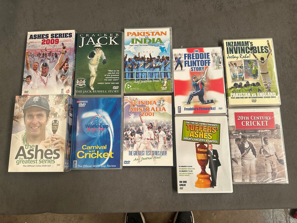 Lot 471: Ten Cricket Highlight and Documentary DVDs and Box Sets