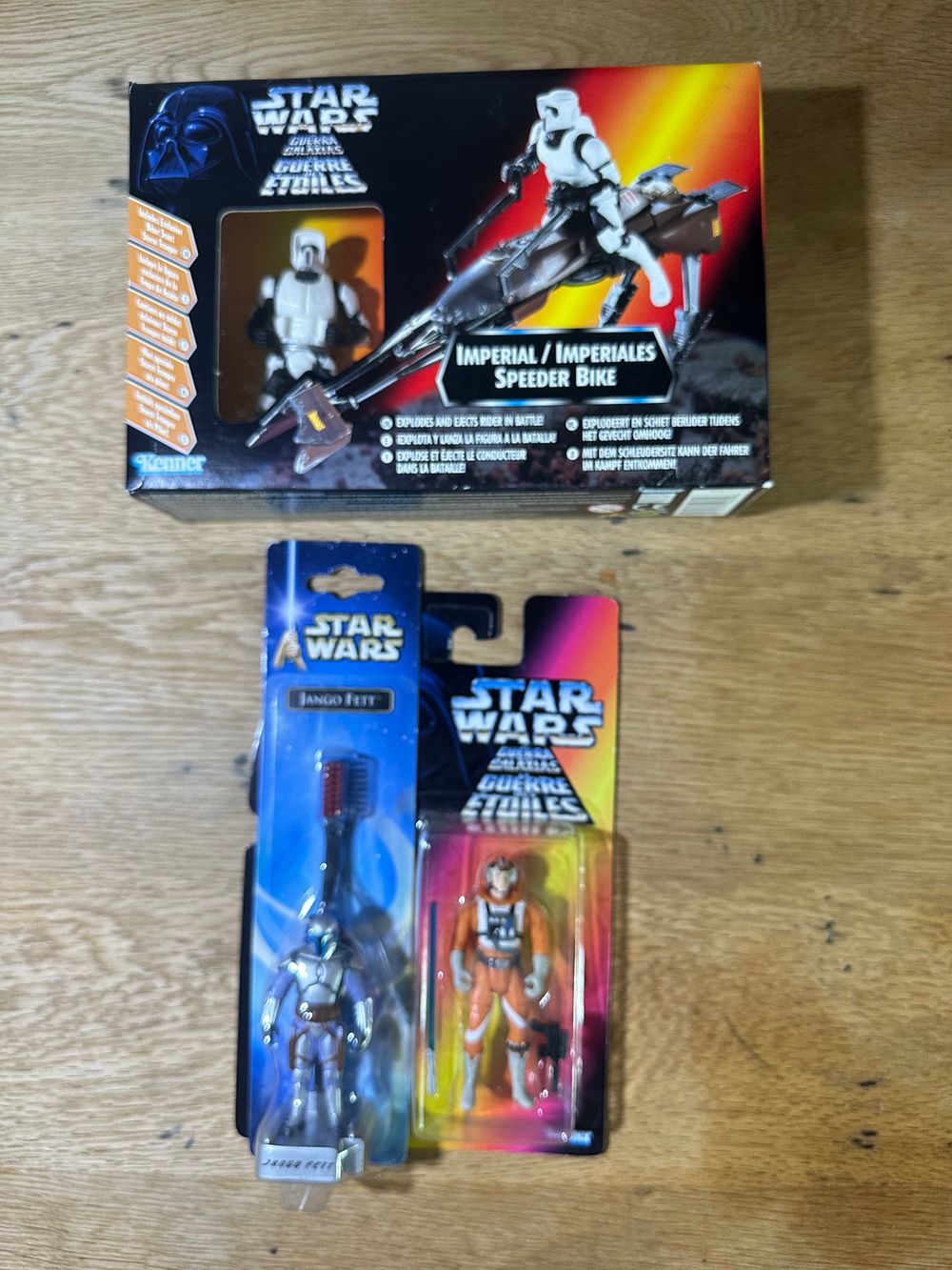 Lot 211: Three Star Wars Collectibles Including Kenner Power Of The Force Speeder Bike And Action Figure