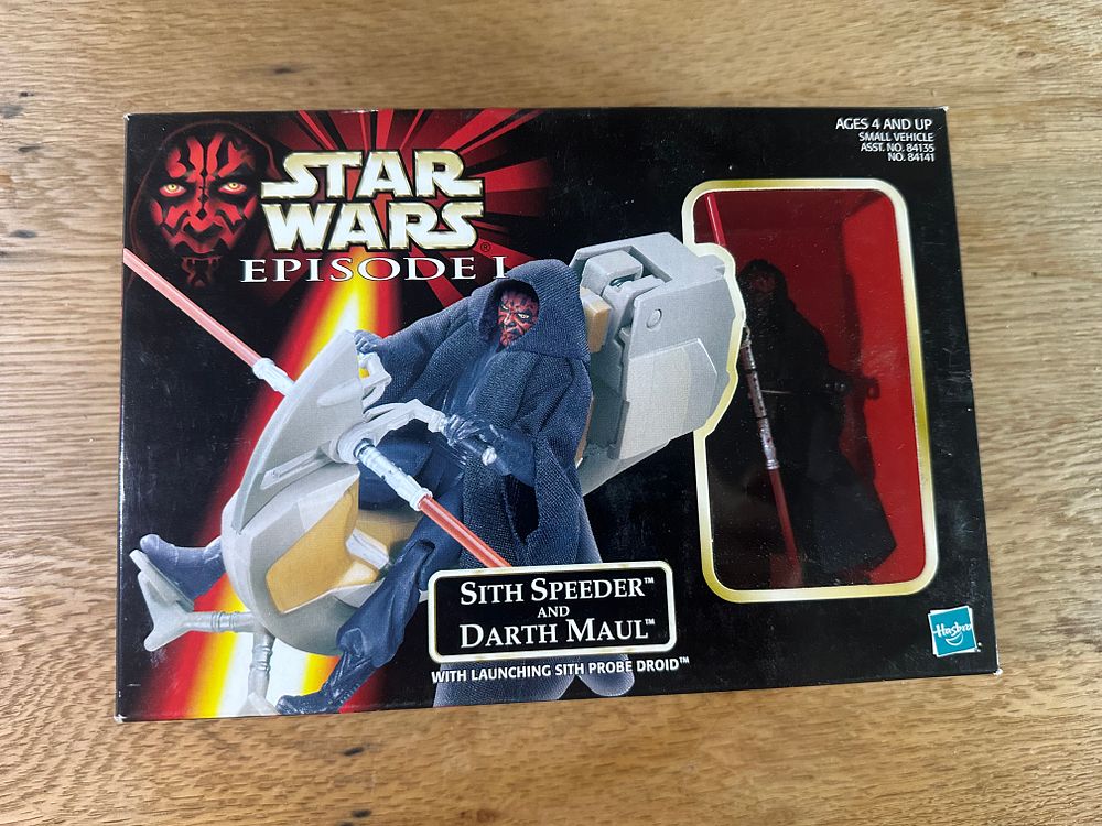 Lot 217: Hasbro Star Wars Episode I Sith Speeder and Darth Maul Figure Set