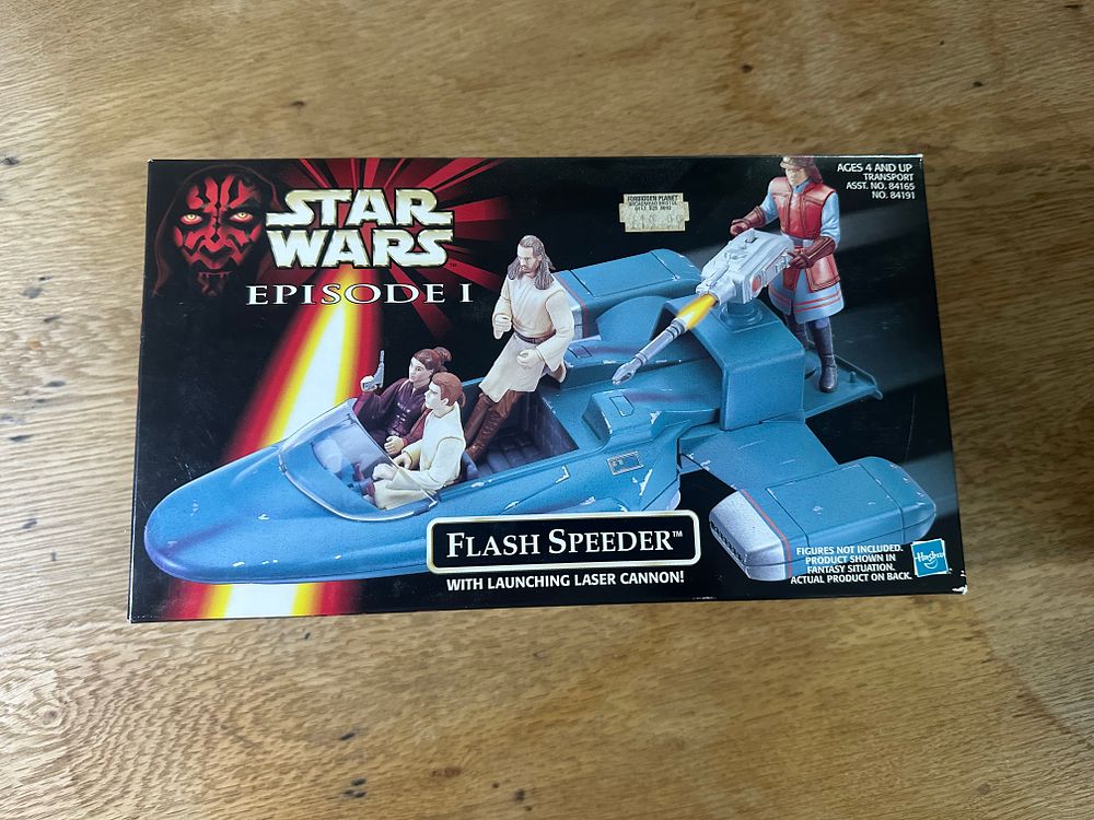 Lot 218: Hasbro Star Wars Episode I Flash Speeder with Launching Laser Cannon