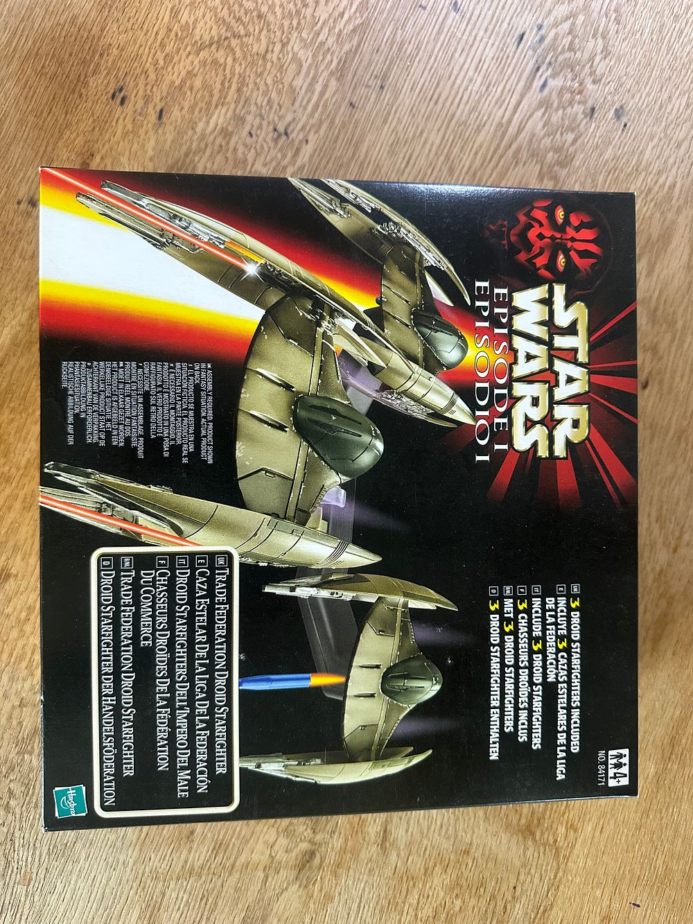 Lot 223: Three Star Wars Episode I Trade Federation Droid Fighters by Hasbro