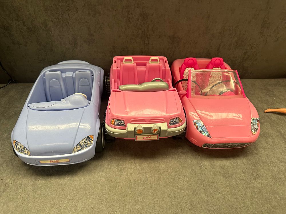 Lot 272: Three Mattel Barbie Convertible Cars