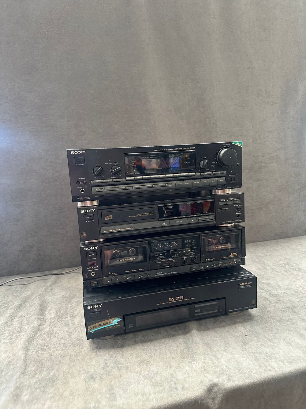 Lot 659: An Assortment of Vintage Sony Audio and Video Components