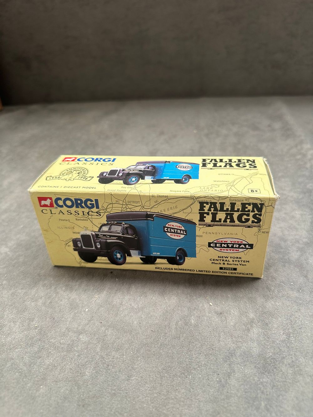 Lot 112: Corgi Classics Fallen Flags New York Central System Mack B Series Van 52501