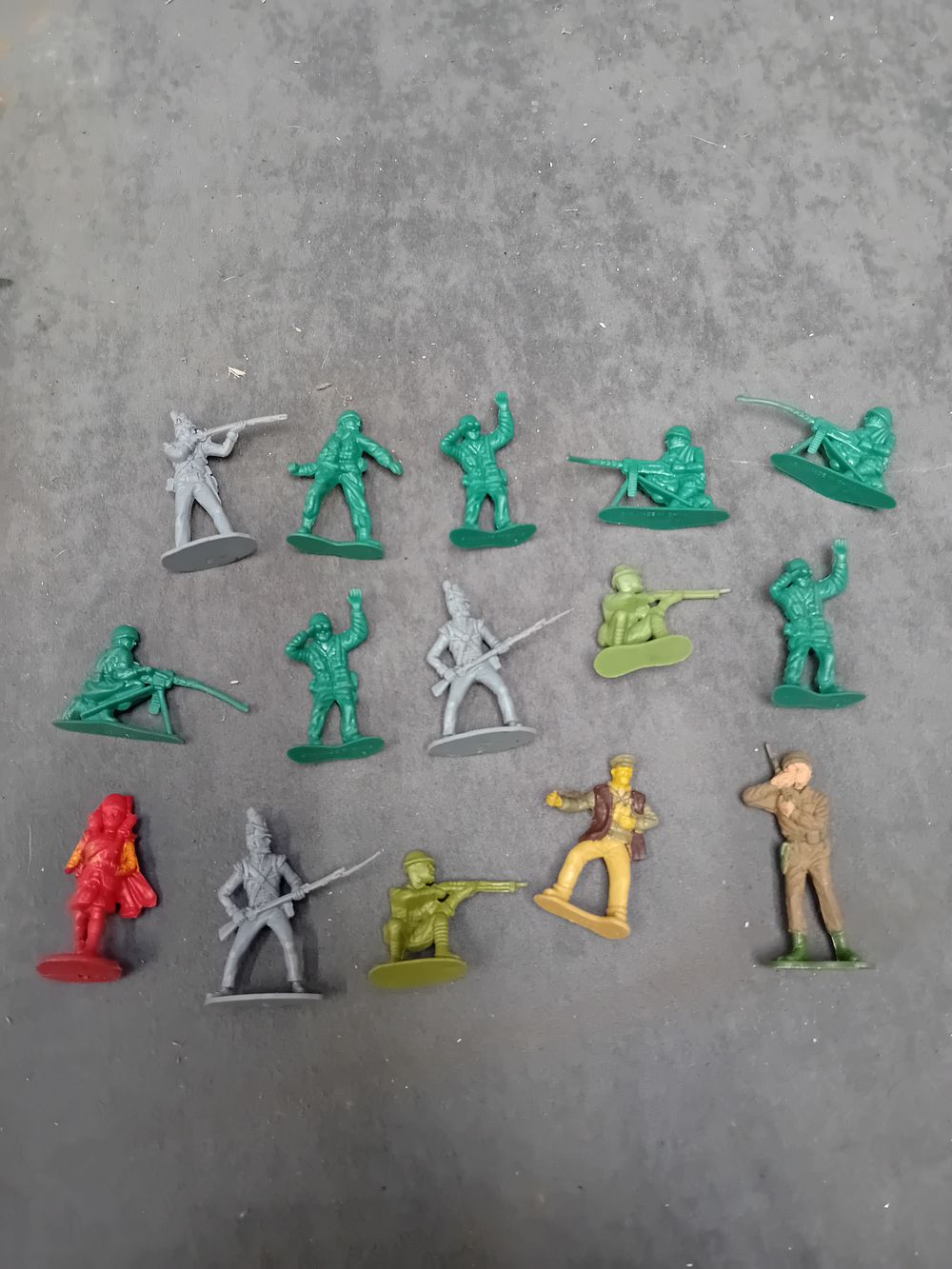 Lot 703: An Assortment of Molded Plastic Toy Soldiers and Historical Figures