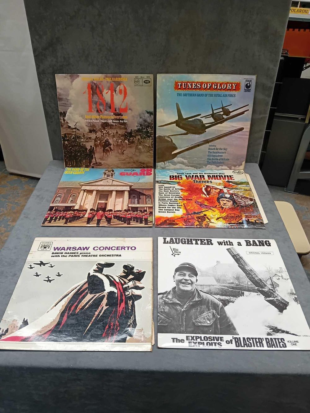 Lot 928: 11 x army themed vinyls as pictured