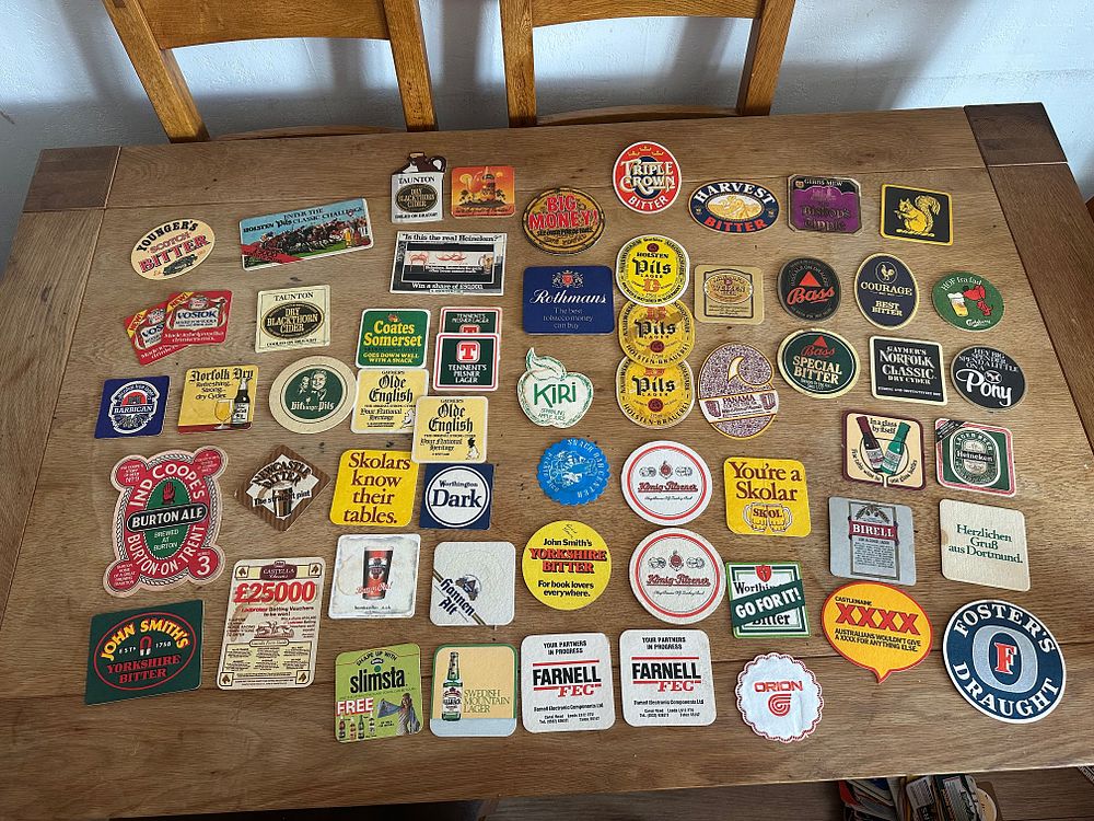 Lot 519: A Collection of Vintage British and European Brewery Beer Mats
