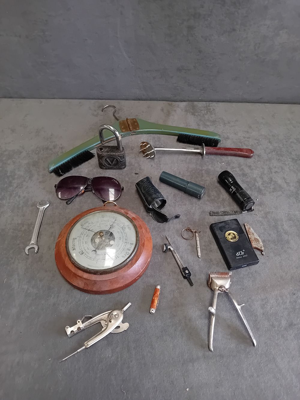 Lot 502: An Assortment of Vintage and Modern Collectibles Including a Weathermaster Barometer