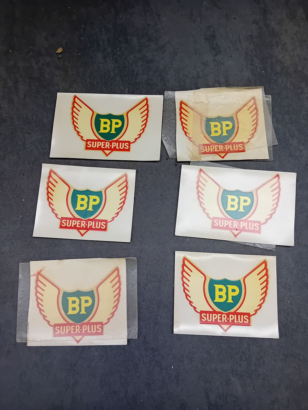 Lot 509: A Set of Six Vintage BP SUPER-PLUS Adhesive Decals