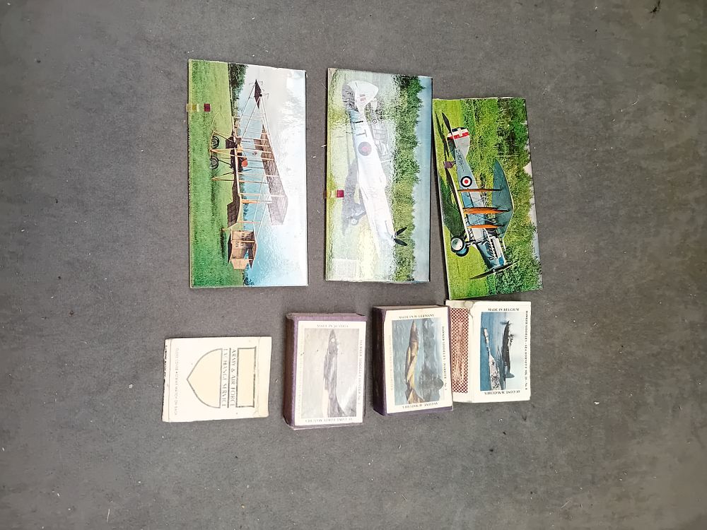 Lot 518: A Collection of Vintage Aviation-Themed Matchbooks and Three Associated Cards