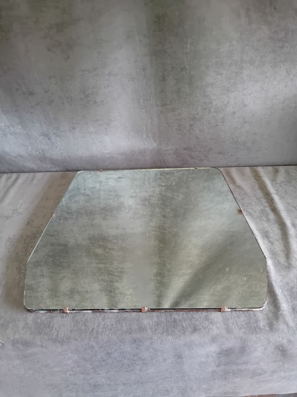 Lot 322: Mid-Century Frameless Wall Mirror with Clipped Corners