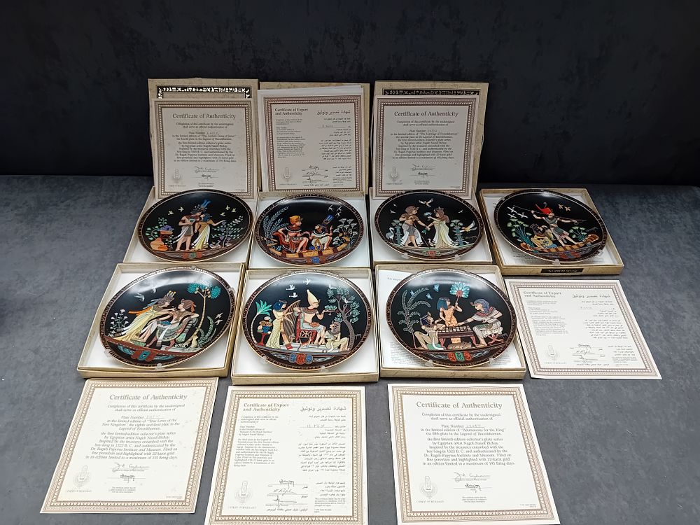Lot 679: Lot of 7 Osiris Porcelain Legend Of Tutankhamun...