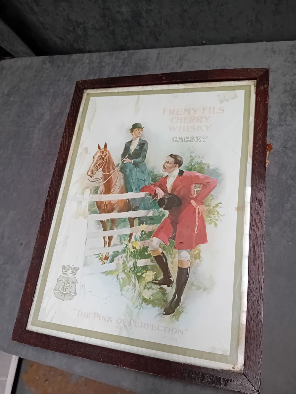 Lot 338: FREMY FILS CHERRY WHISKY PICTURE 45 X 60CM 