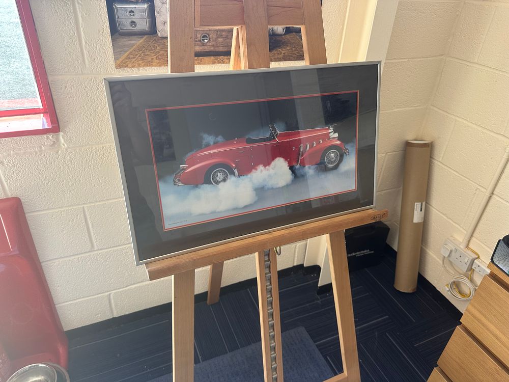 Lot 351: A Contemporary Colour Photograph of a 1933 Duesenberg Speedster, 65 x 39cm