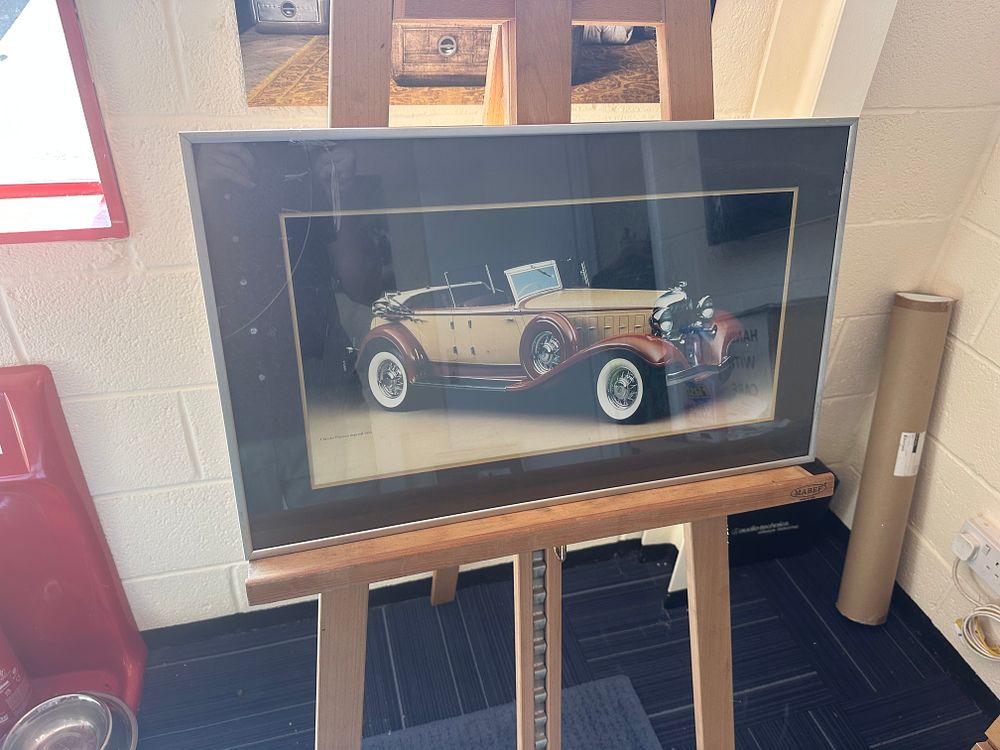 Lot 354: A Framed Colour Photograph of a 1933 Chrysler Imperial CL Dual Cowl Phaeton
