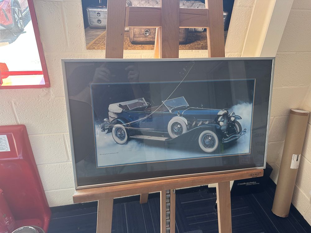 Lot 355: Framed Chromogenic Print of a 1929 Duesenberg Dual Cowl Phaeton