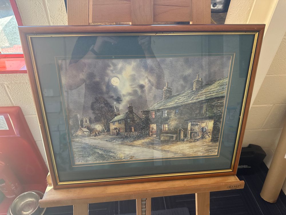 Lot 360: J Harrison, Limited Edition Print of a Moonlit Village Scene, Numbered 228/500