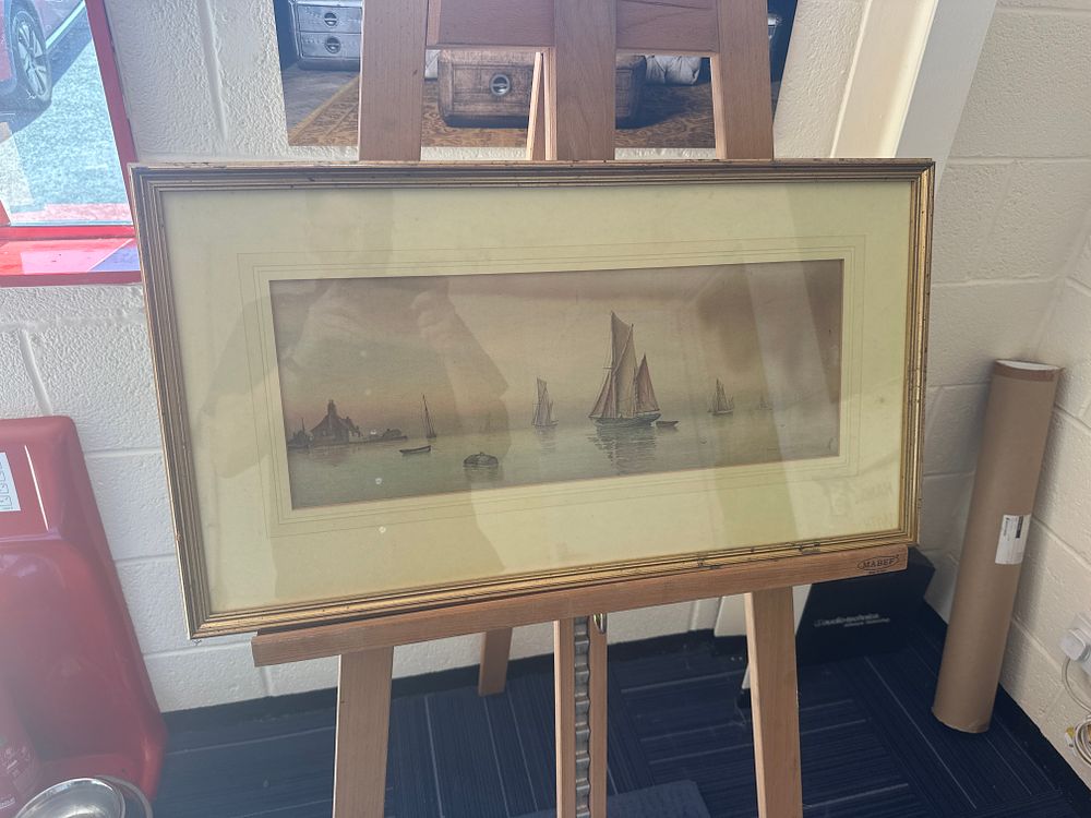 Lot 362: Garman Morris (British, fl. 1900-1930), A Tranquil Maritime Scene with Sailing Vessels