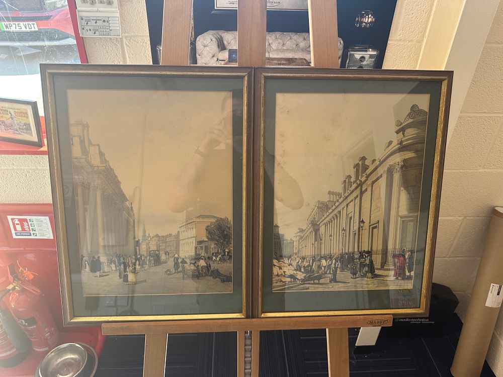 Lot 365: British School, 19th Century, 'A Pair of London Topographical Street Scenes'