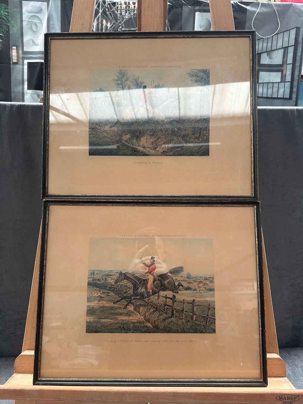 Lot 367: H. Alken, A Pair of Hand-Coloured Aquatints, Fores’s Hunting Accomplishments, 1850