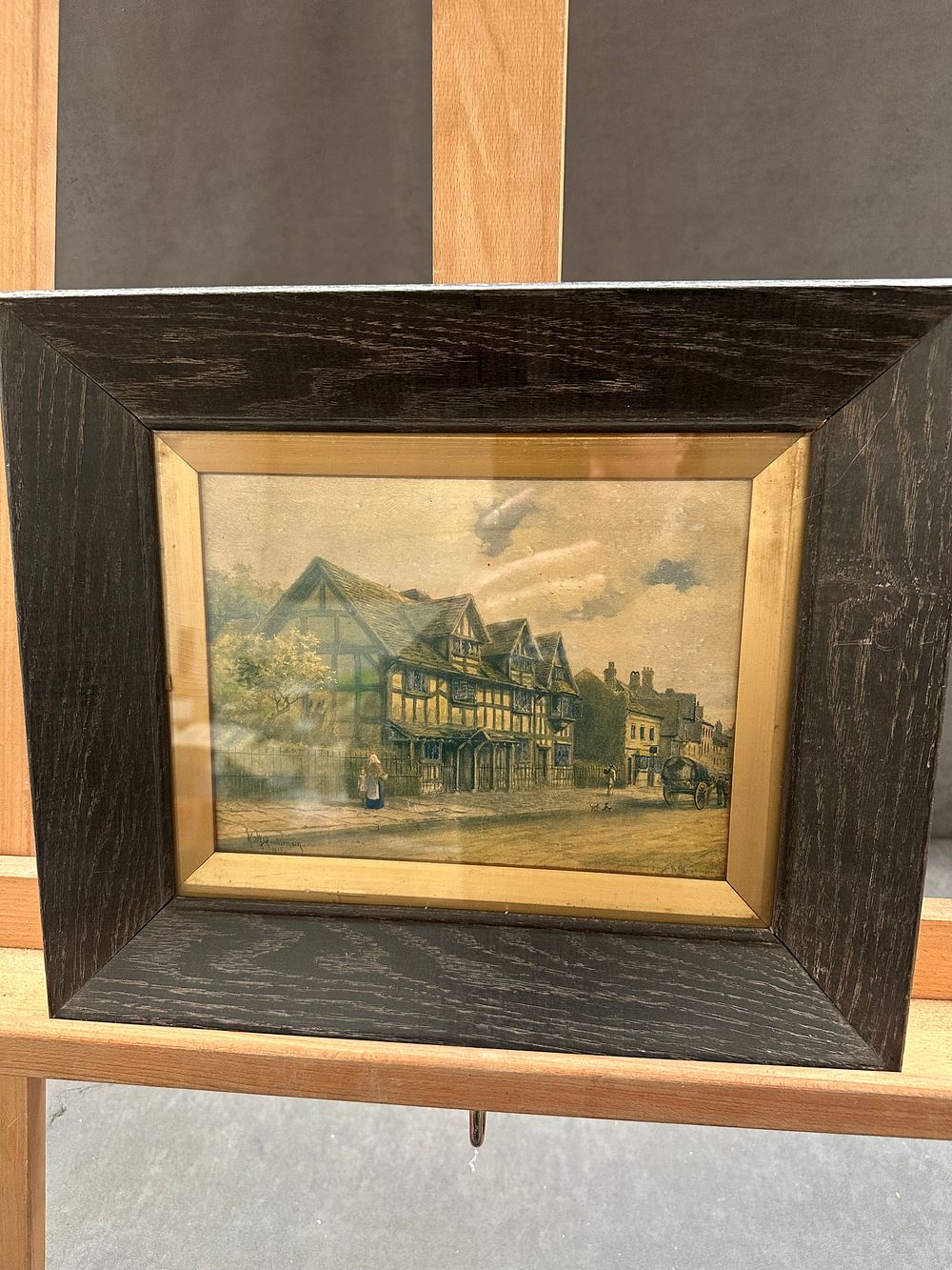 Lot 372: J. W. S..., A Topographical Street Scene with Tudor Buildings