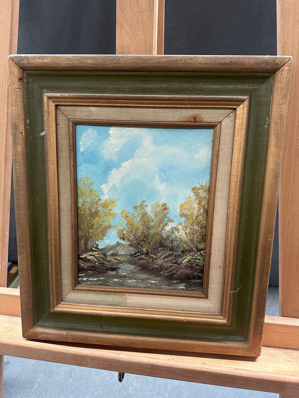Lot 379: Impressionist Oil Painting on Canvas Board Depicting an Autumnal Landscape