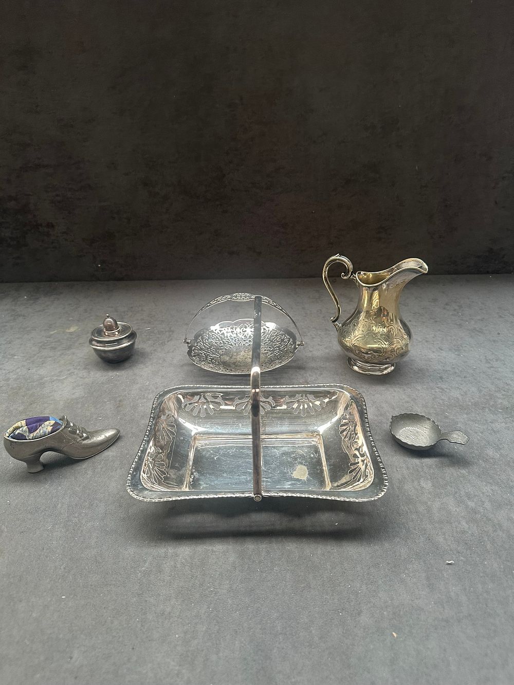 Lot 470: A Collection of Silver-Plated and White Metal Decorative Items