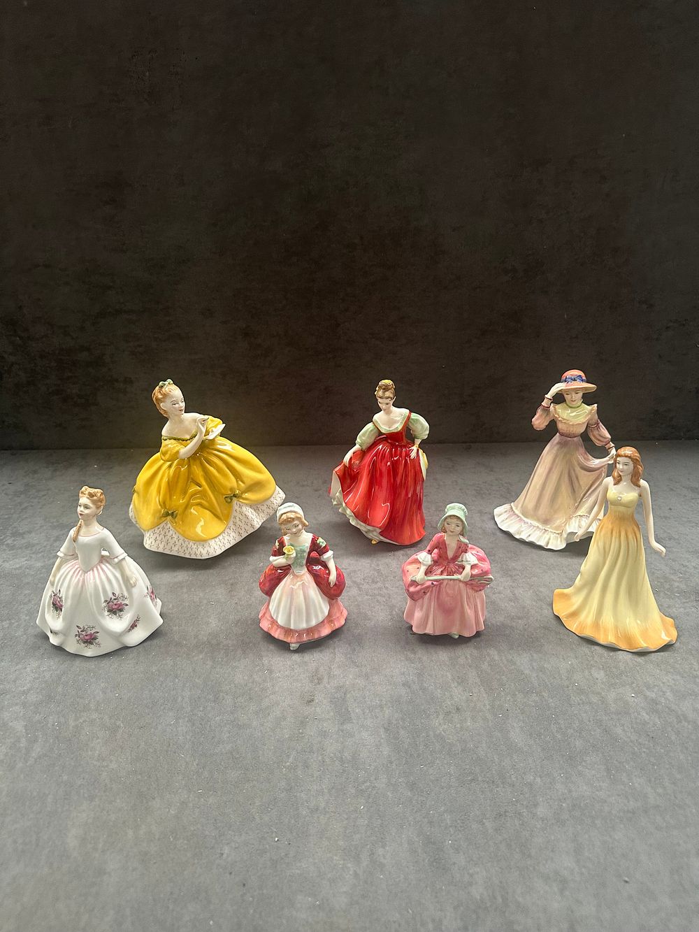 Lot 402: Seven Royal Doulton and Francesca Art China Bone China Figurines