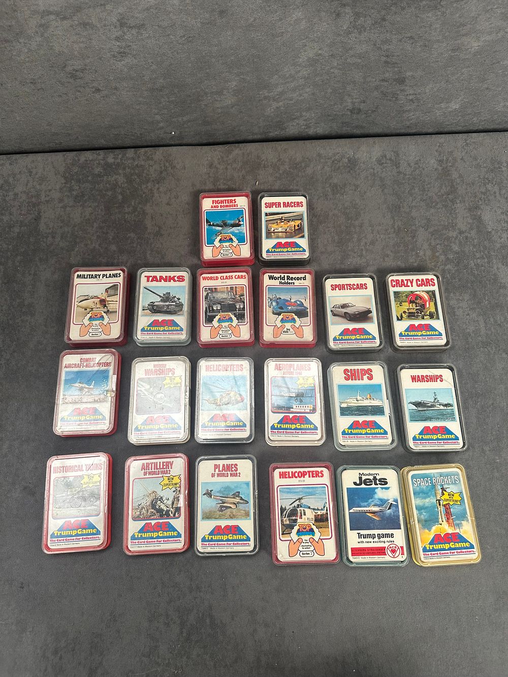 Lot 243: A Collection of Twenty-One Ace Trump Game and Top Trumps Vintage Card Sets