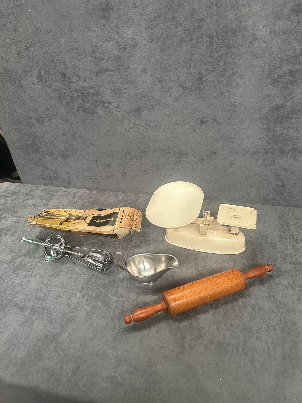 Lot 496: A Collection of Vintage Kitchenalia and Baking Equipment Including Prestige Rotary Egg Beater