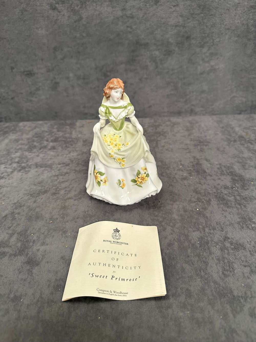 Lot 446: A Royal Worcester Fine Bone China Limited Edition Figurine Sweet Primrose