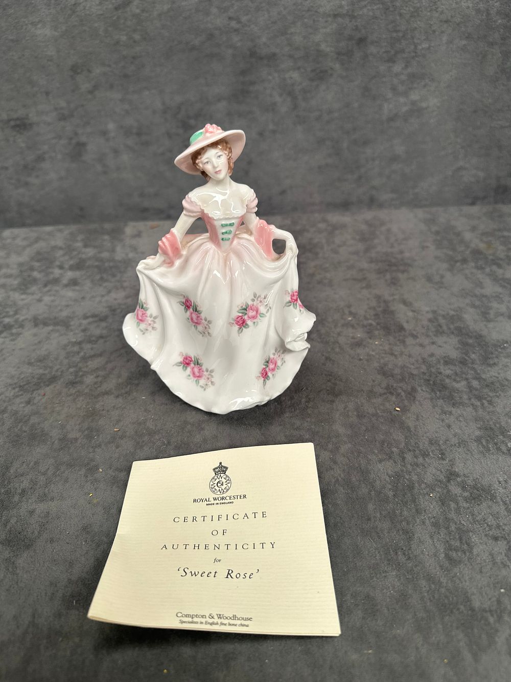 Lot 447: A Royal Worcester Fine Bone China Limited Edition Figurine Sweet Rose