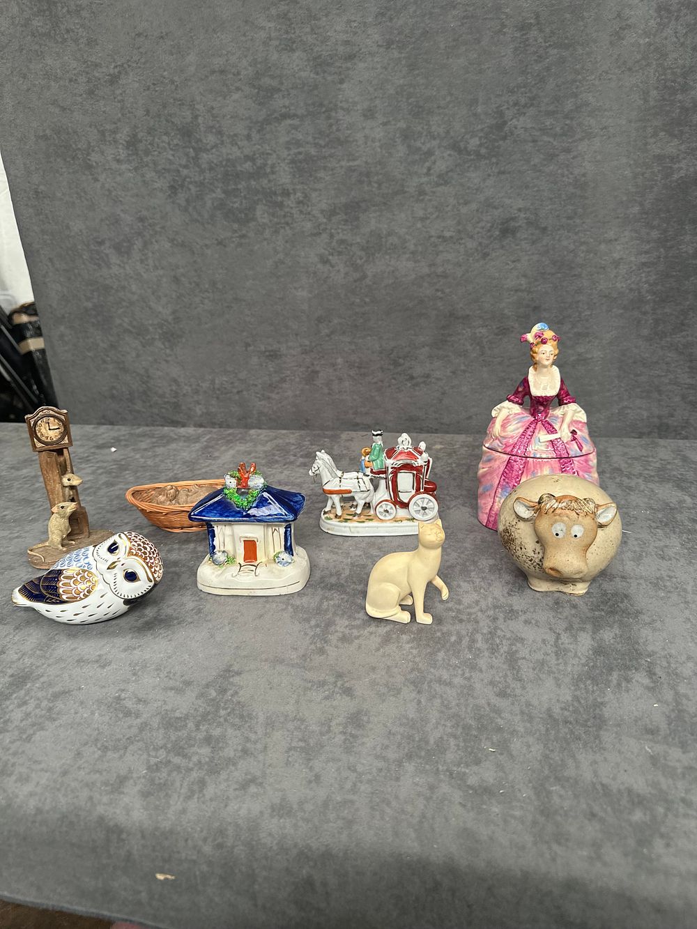 Lot 451: A Collection of Ceramic and Porcelain Figurines and Miniature Models