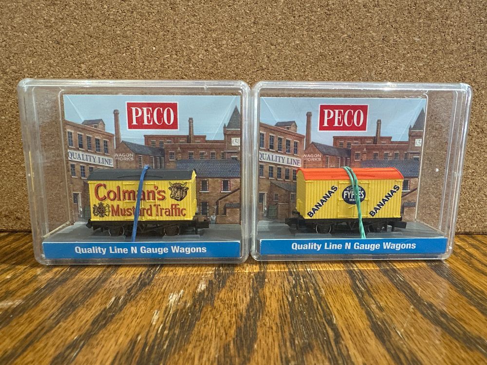 Lot 186: A Pair of Peco Quality Line N Gauge Commercial Wagons