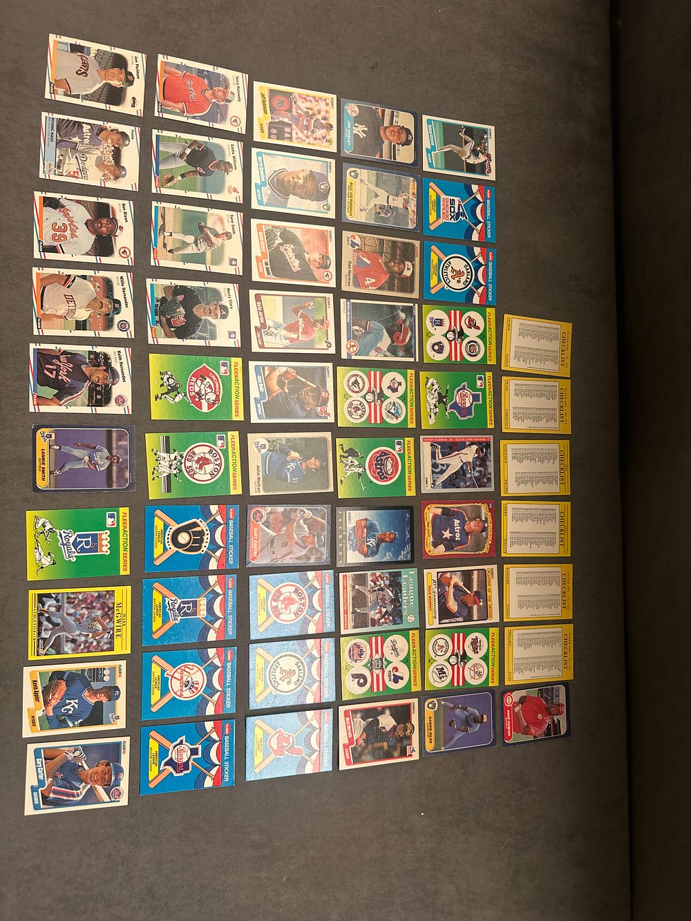 Lot 270: A Collection of Fleer Baseball Trading Cards and Stickers from the 1990 and 1991 Seasons