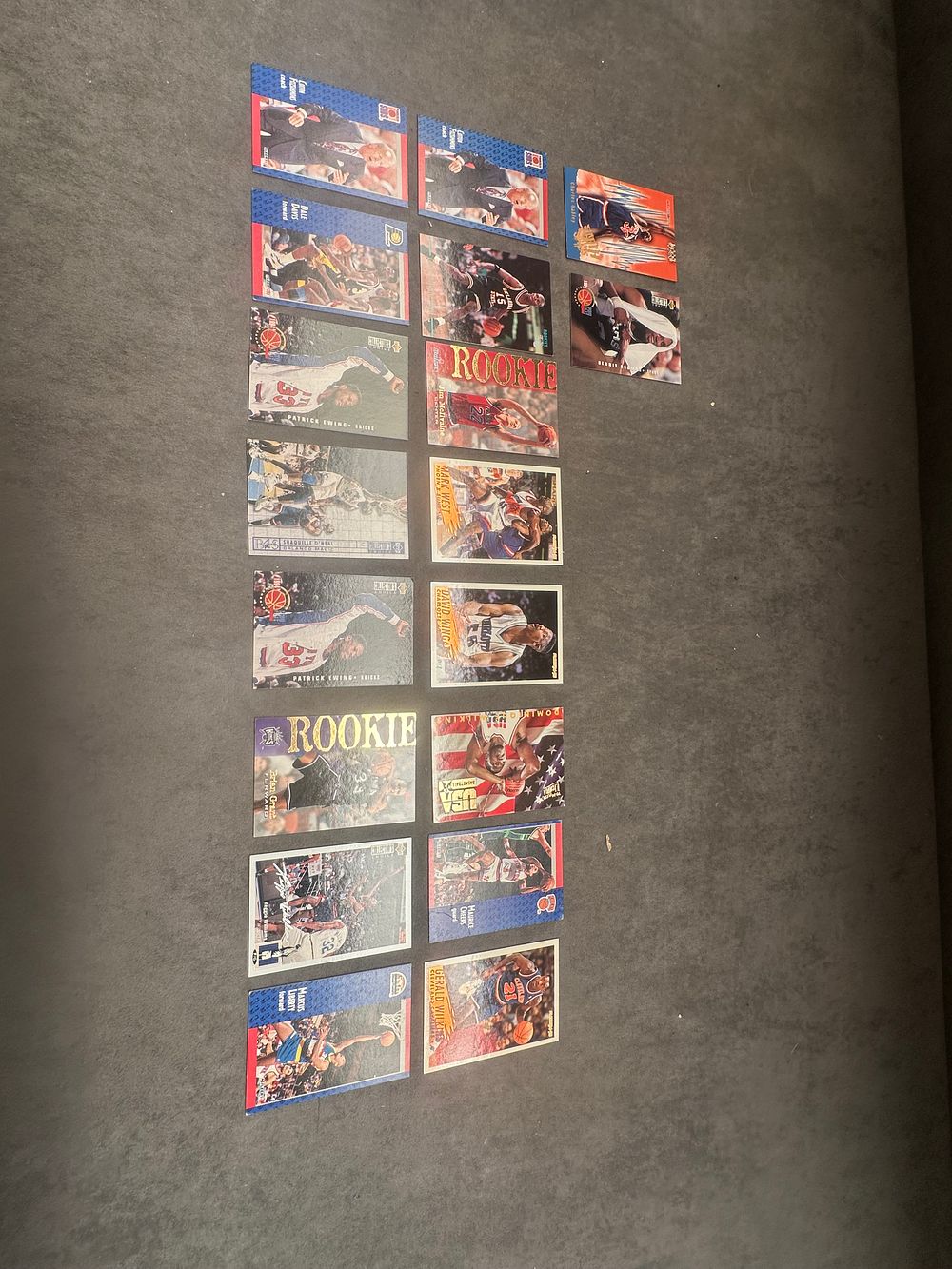Lot 282: A Collection of Vintage NBA Basketball Trading Cards Including Shaquille O'Neal and Patrick Ewing