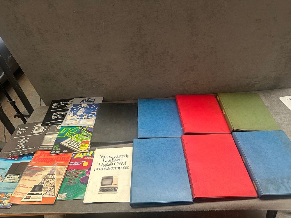 Lot 283: Vintage Atari and TRS-80 Home Computer Manuals and Magazines