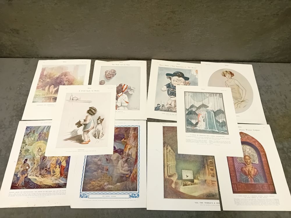 Lot 595: A Collection of Color Offset Lithographic Plates from The Sketch Magazine, circa 1923-1926