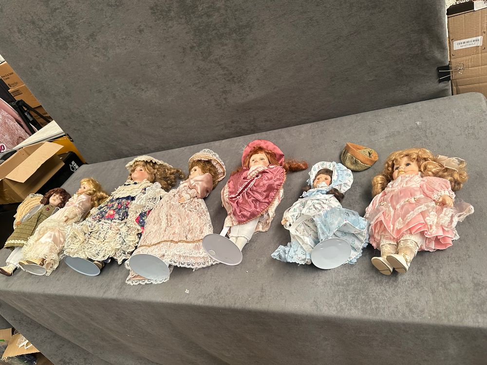 Lot 312: An Assortment of Contemporary Period Style Collector Dolls