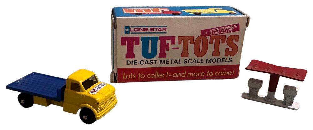 Lot 106: Lone Star Tuf-Tots Flat Bed Truck with Pumps and Original Box