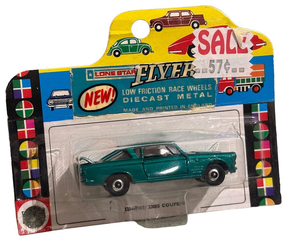 Lot 108: Lone Star Flyer Fiat 2300S Coupe Die-cast Model Car in Original Blister Pack