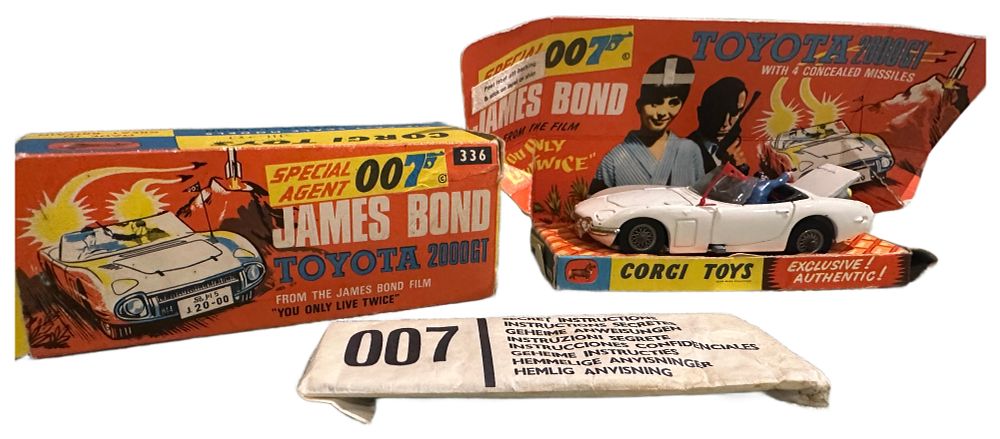 Lot 127: Corgi Toys 336 James Bond Toyota 2000GT with Original Box and Instructions