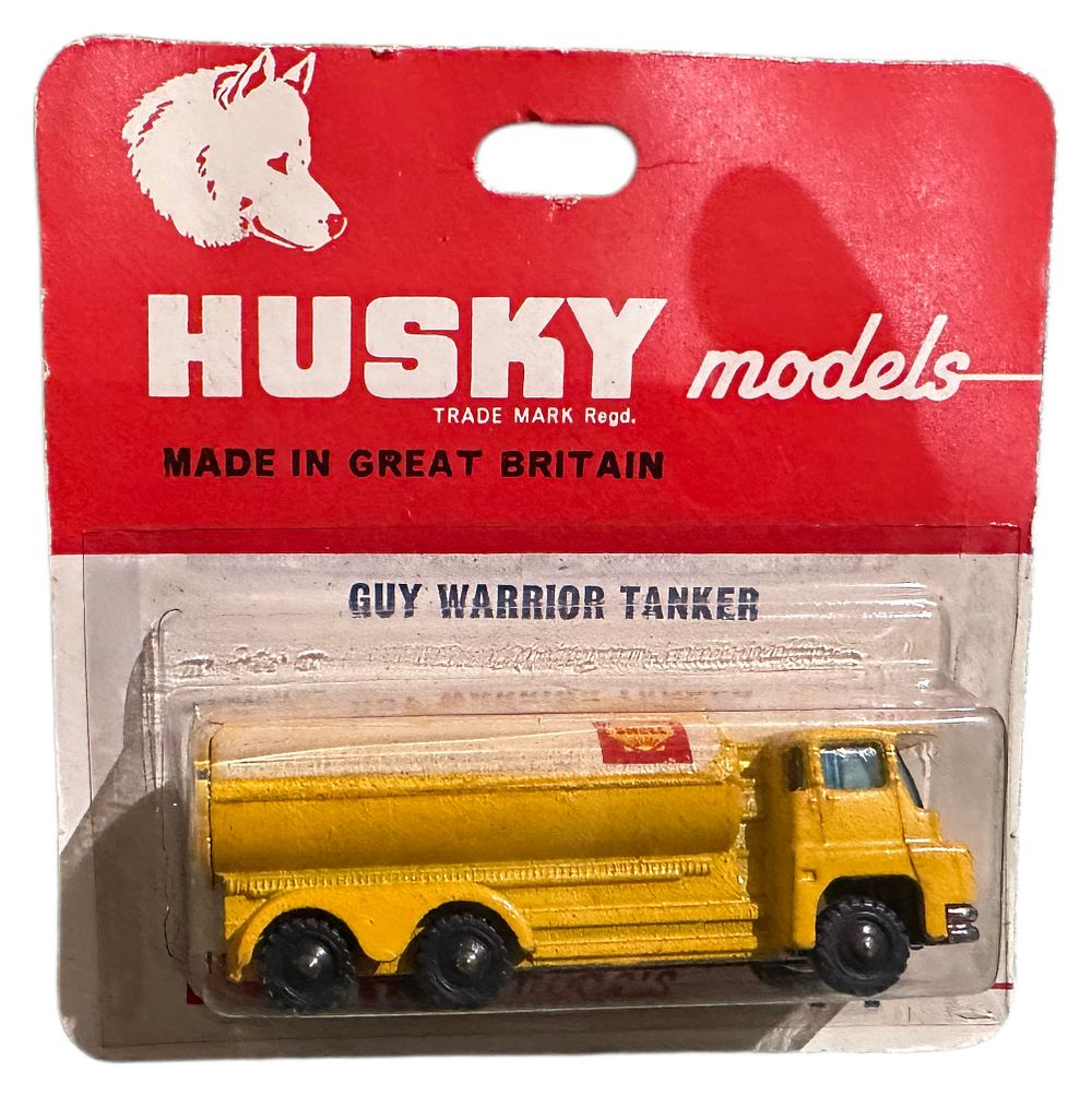 Lot 157: A Vintage Husky Models Die-Cast Guy Warrior Tanker in Original Blister Pack