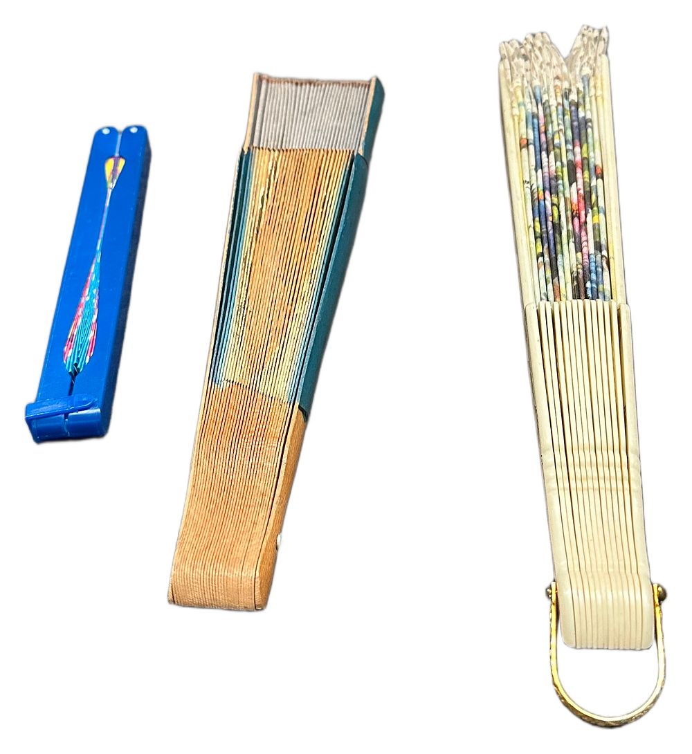 Lot 619: A Trio of Folding Hand Fans