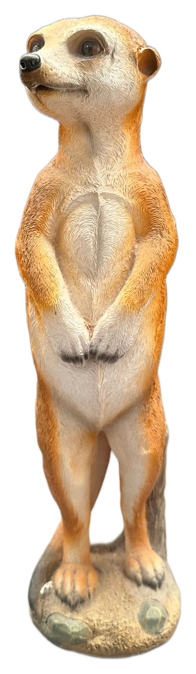 Lot 634: Polyresin standing meerkat figurine