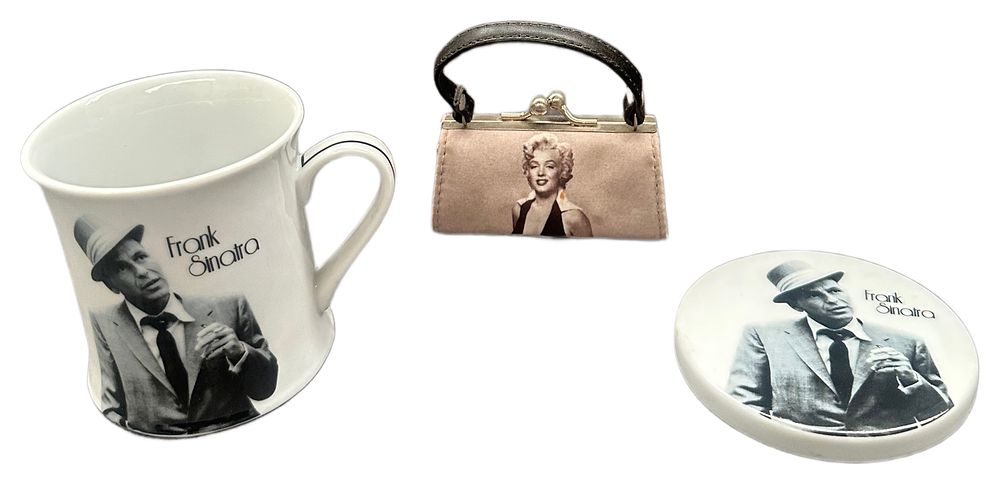 Lot 462: Three Items of Celebrity Memorabilia Featuring Frank Sinatra and Marilyn Monroe