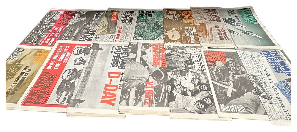 Lot 24: A Collection of The War Papers Weekly Magazine Parts